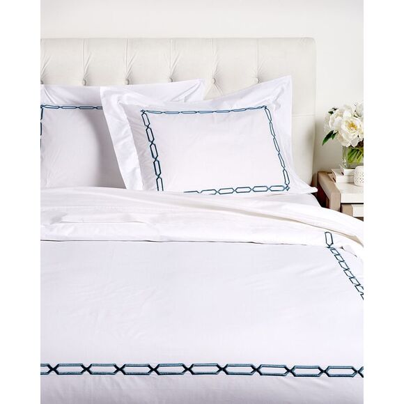 Dea Italian Linens Prato Embroidered Duvet Set